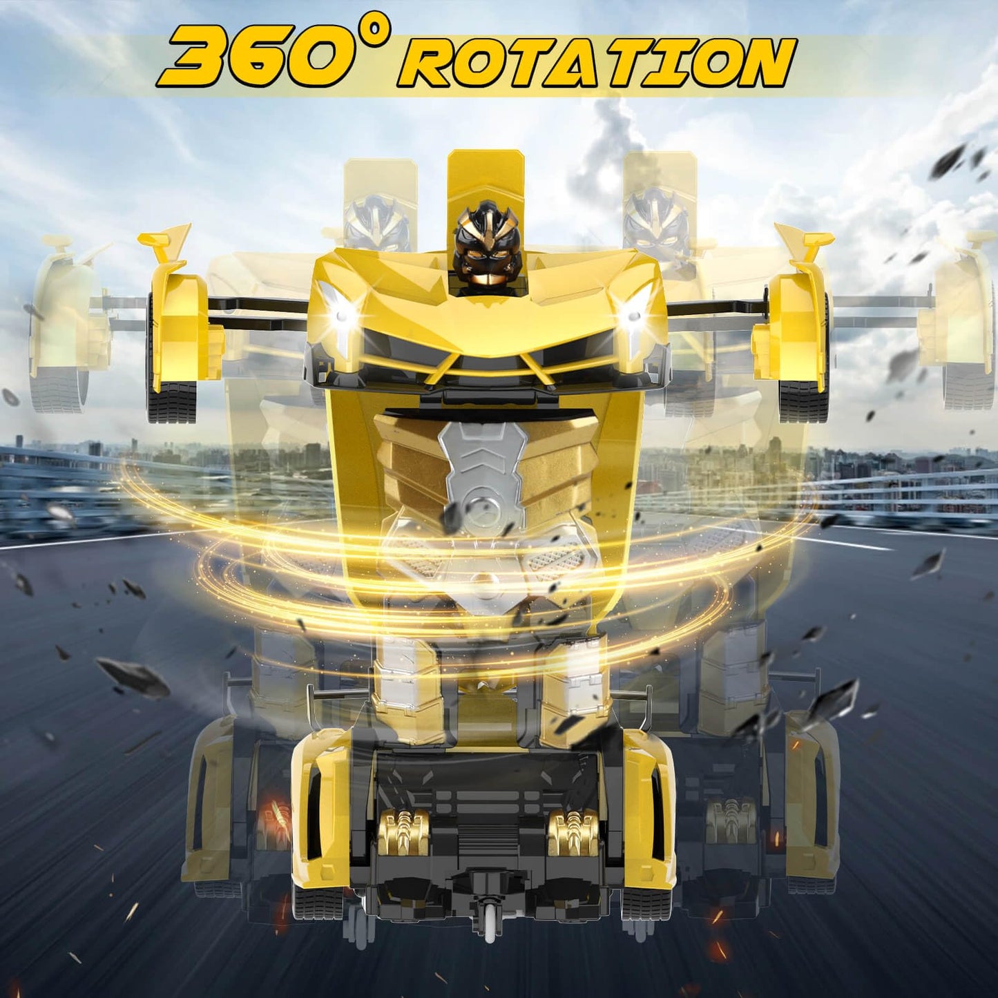 Chridark Remote Control Car Toys - Transforming RC Cars for Kids, Transform Toys Car Robot, Gift Kids Toys for 3 4 5 6 7 8 10 12