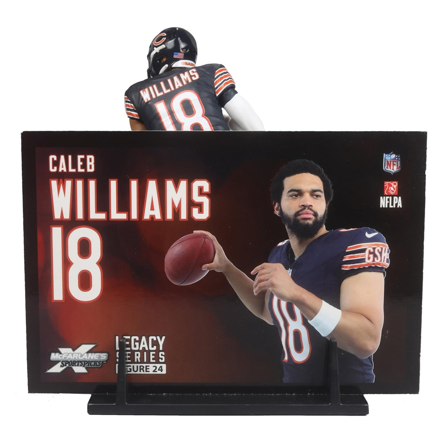 McFarlane Toys NFL Caleb Williams 7" Figure - Chicago Bears, Blue, Plastic, Model 787926103830