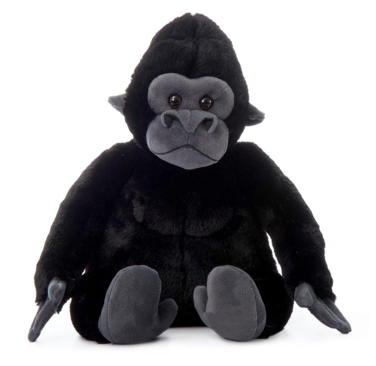 The Petting Zoo Gorilla Stuffed Animal, 12 Inch Plush Toy, Black, Model 420327, Gifts for Kids