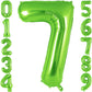 Green Number 7 Balloon 40 Inch, Big Large Foil Helium Number Balloons, Jumbo Giant Mylar Number 7 Balloons For 7 Year Old Birthd