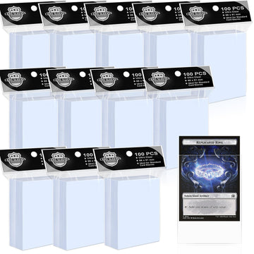 Vkshop 1200Pcs Soft Clear Card Sleeves, Standard Trading Cards Fit For Penny Card Sleeves,Football,Magic, Baseball,Mtg,Yugioh Ca