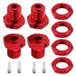 Hobbypark Aluminum 17Mm Hex Wheel Hubs & Nuts W/Wrench For 1/10 Scale Traxxas E-Revo, Revo 3.3, E-Maxx, Summit (With Red Adapter