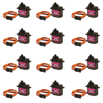 12PCS MG90S Servo Micro 180 9G Servo Motor Geared Micro Servo Motor 9G Smart Robot Compatible with Raspberry Pi Project Car Heli