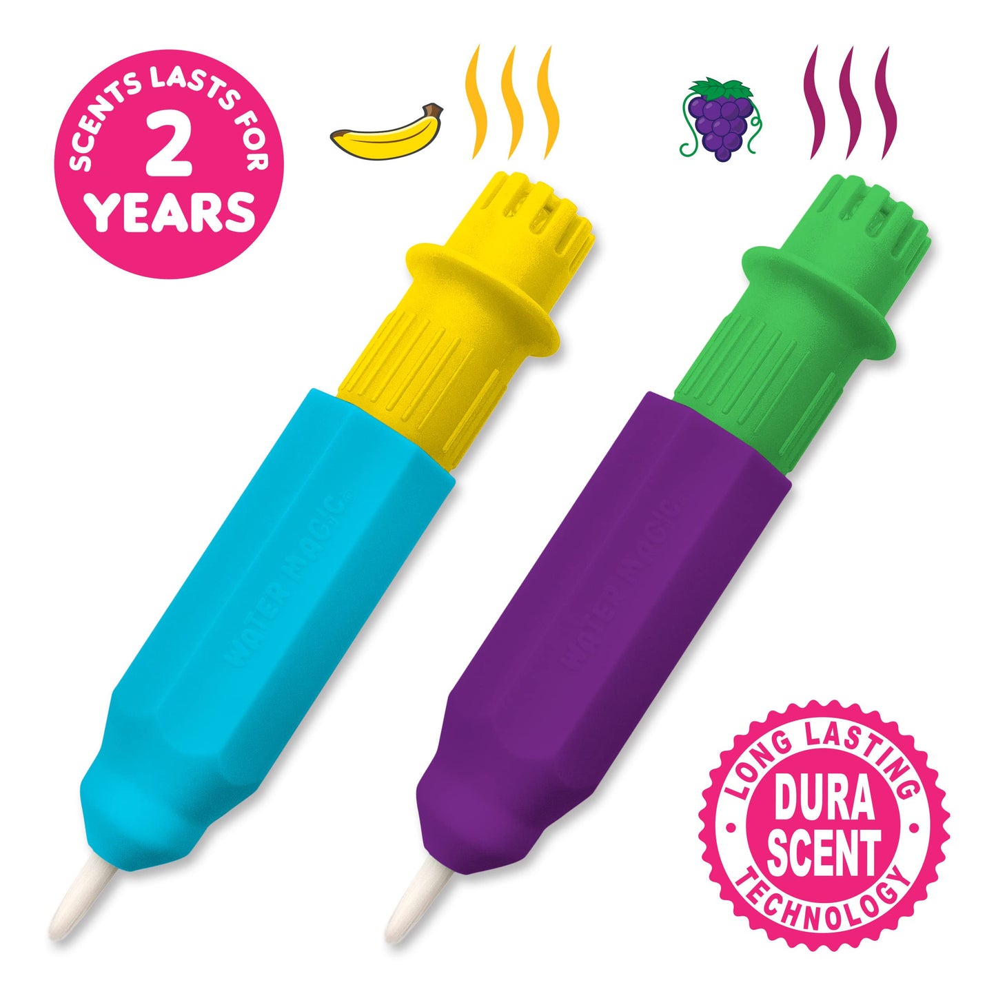 Water Magic - Scented Reusable Water Reveal Activity Books - No Mess, All Fun By Scentco (Grape Kingdom And Construction)