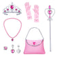 Light Up Princess Aurora Costume For Girls Dress Up - Led Light-Up Pink Sieeping Beauty Dress With Accessories For Birthday Halloween Cosplay 8-9 Years
