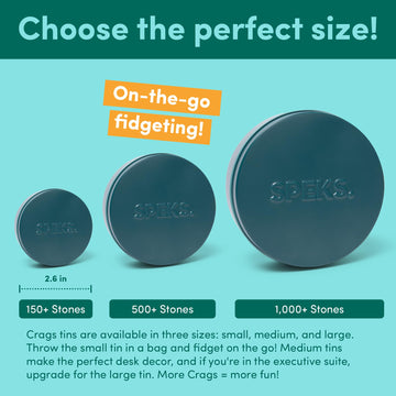 Speks Crags Ferrite Putty, 150+ Ferrite Stones In A Tin, Fidget Toy For Adults & Teens 14+, Desk Toy For Office, Christmas Gift, Holiday Stocking Stuffer, Stress Relief Present | Matte Jade, Small