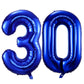 Navy Blue 30 Balloon Numbers,40 Inch Dark Blue 30 Birthday Balloons Large Foil Mylar Balloons Number 30 For Birthday Party Anniversary Decorations
