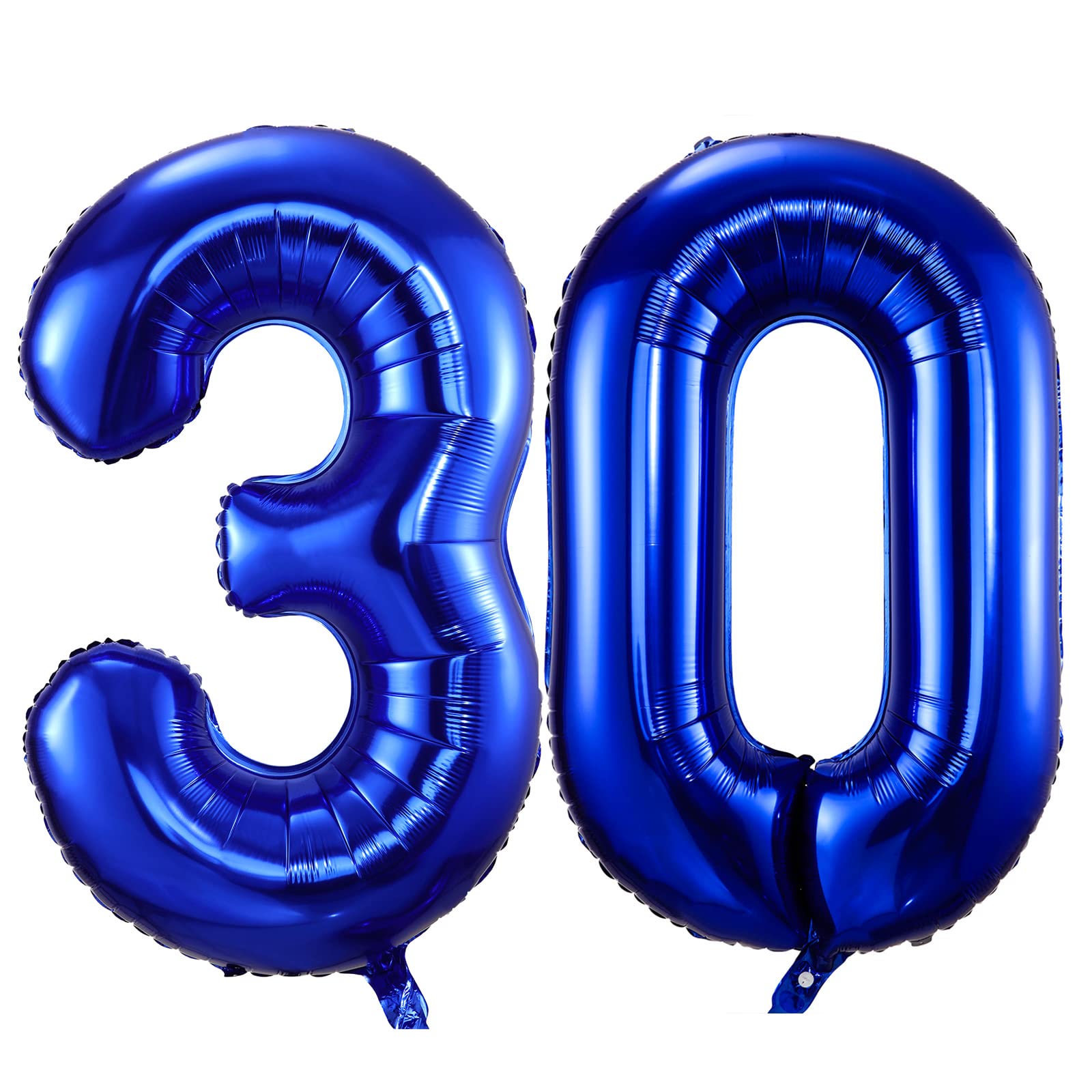 Navy Blue 30 Balloon Numbers,40 Inch Dark Blue 30 Birthday Balloons Large Foil Mylar Balloons Number 30 For Birthday Party Anniversary Decorations
