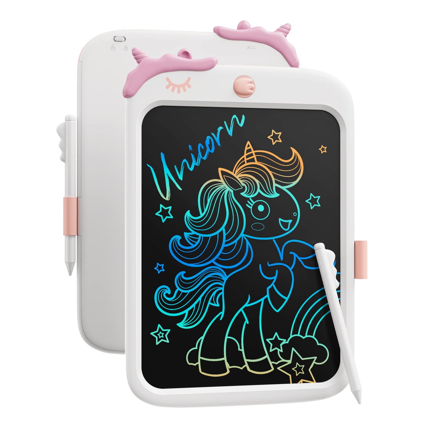 10 Inch Writing Tablet For Kids, Unicorn Toys Gifts For Girls Aged 3-5, Toddler Girl Toys Kids Educational Toys Travel Toys, Bir