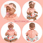 Aori Reborn Baby Dolls Clothes 20 inch Outfit Shirt and Floral Pants Set for 17-20 Inch Lifelike Reborn Girl Doll