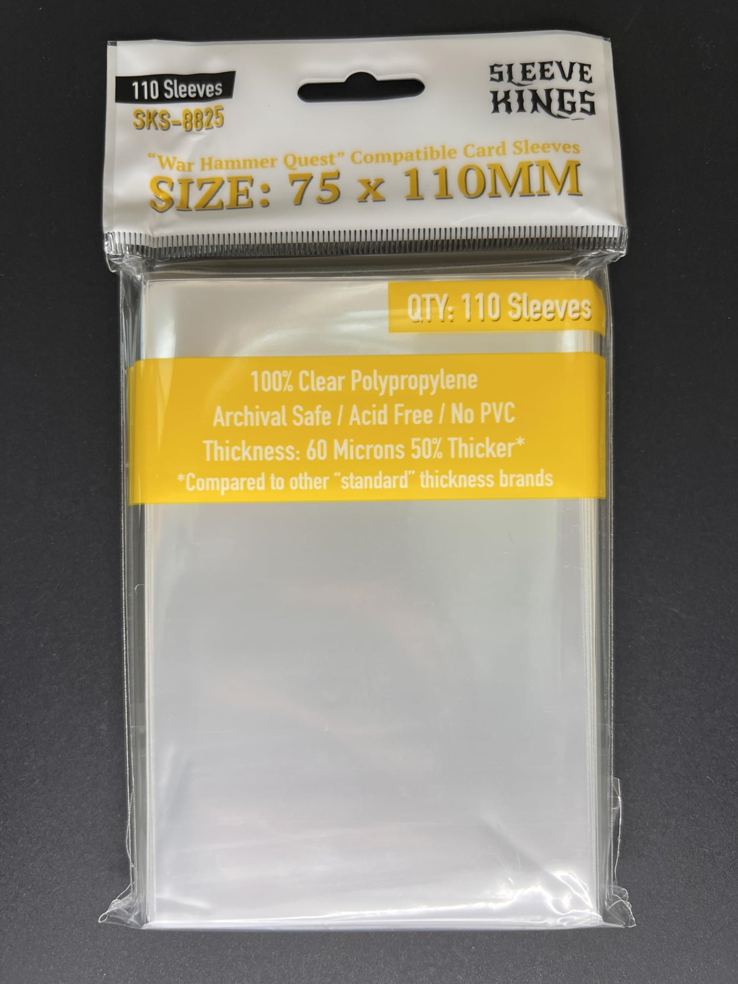 Sleeve Kings ''War Hammer Quest Compatible'' Sleeves 75 X 110 Mm (4X110 Pack, 440 Sleeves)