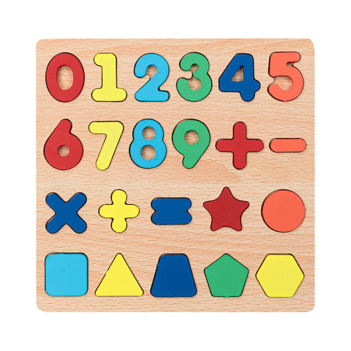 ILSMYSUTRA Wood Pegged Puzzle Board Math Learning for Ages 3 4 5 Years Old Preschool