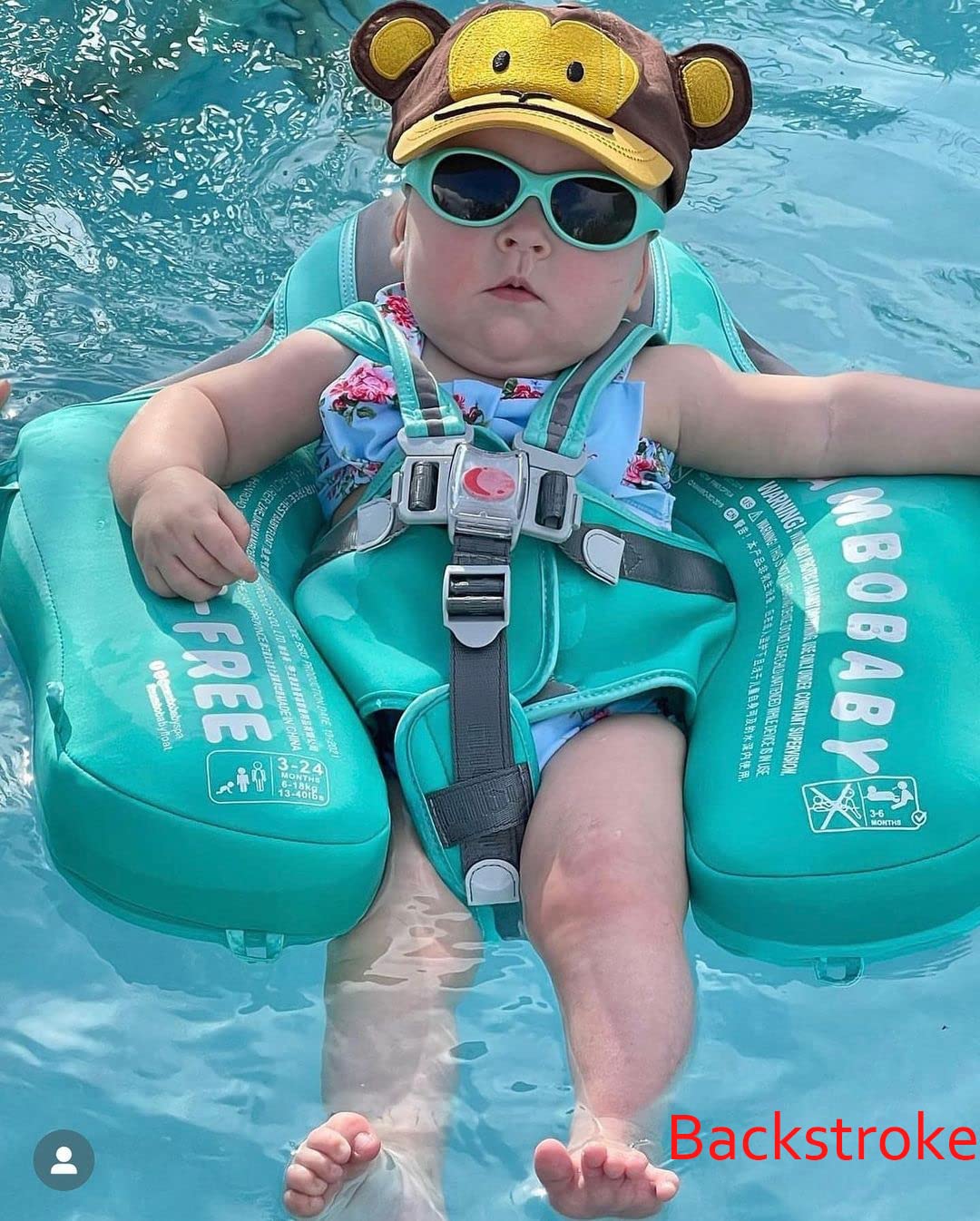 Cloth Newest Add Tail Avoid Flip Over Mambobaby Non Inflatable Baby Swim Float With Canopy Upf 50+ Vest Air Free Water Smart Swim Trainer Solid Infant Pool Waist Ring