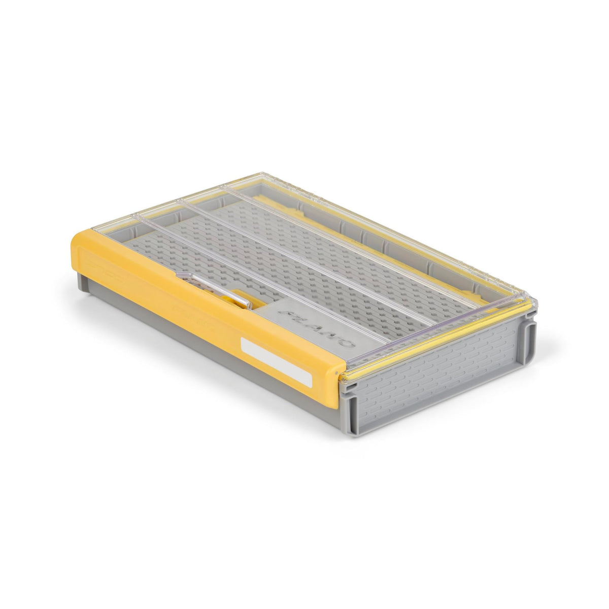 Plano EDGE 3700 Hook Utility Box, Clear/Yellow, Tackle Storage Accessories, Waterproof and Rust-Resistant Container for Fishing 