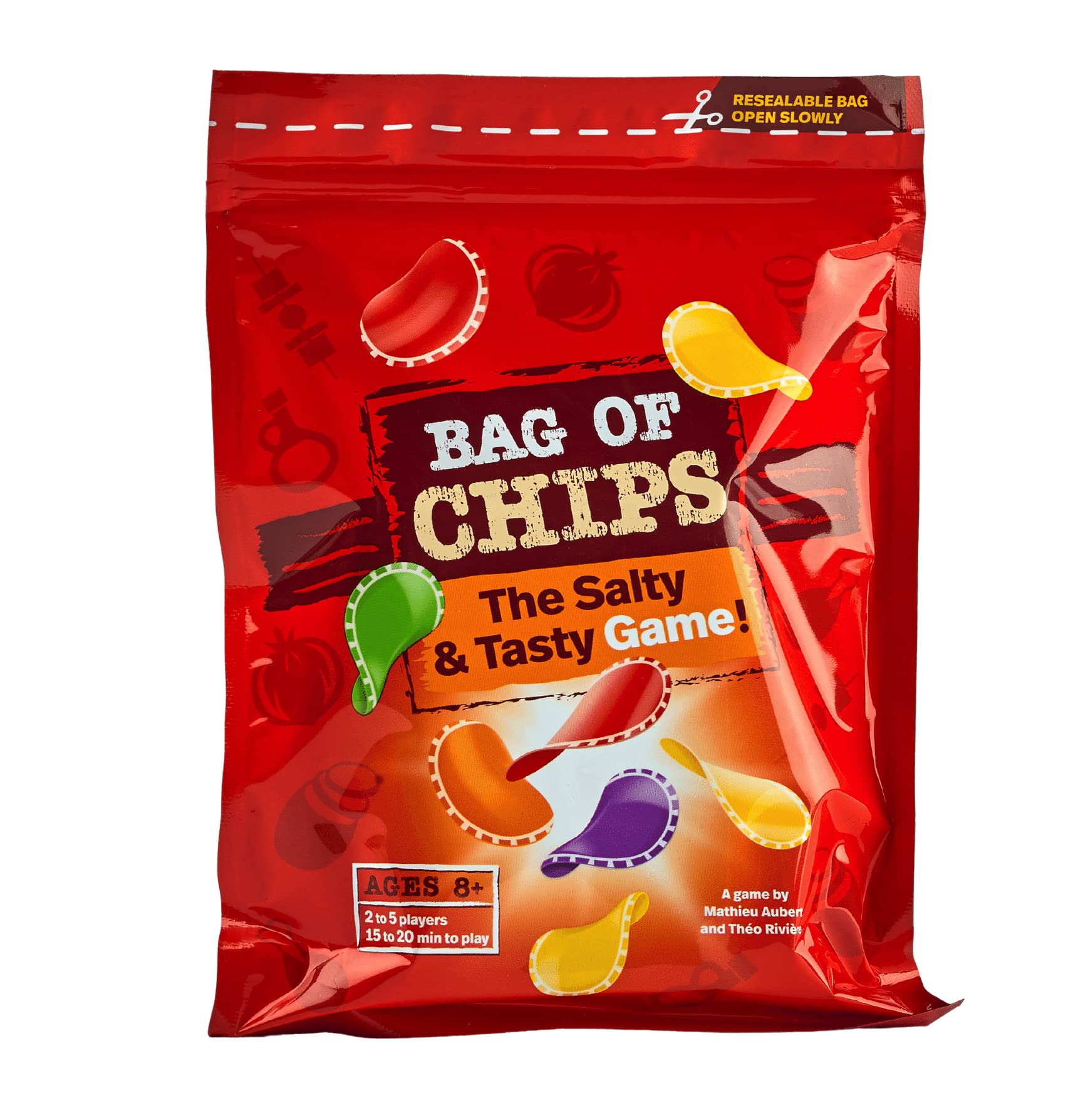 Blue Orange Games Bag of Chips Board Game - Family or mature-themed Party Strategy Board Game for 2 to 5 Players. Recommended for Ages 8 & Up.