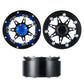 QUE-T 2.2'' Metal Beadlock Wheel Rims Set for RC 1/10 Crawler TRX4 SCX10 90046 Pack of 4 (Blue & Black)