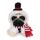 GUND Doug The Pug Snowman Plush Stuffed Animal Dog, 5", Fabric, Holiday Decor