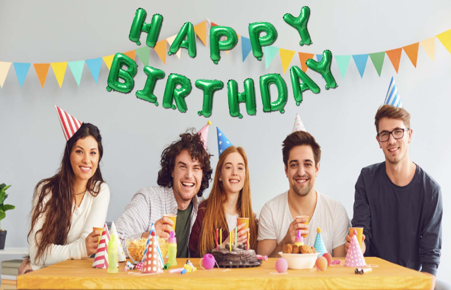 16 Inch Green Aluminum Foil Birthday Balloons For Birthday Party Supplies