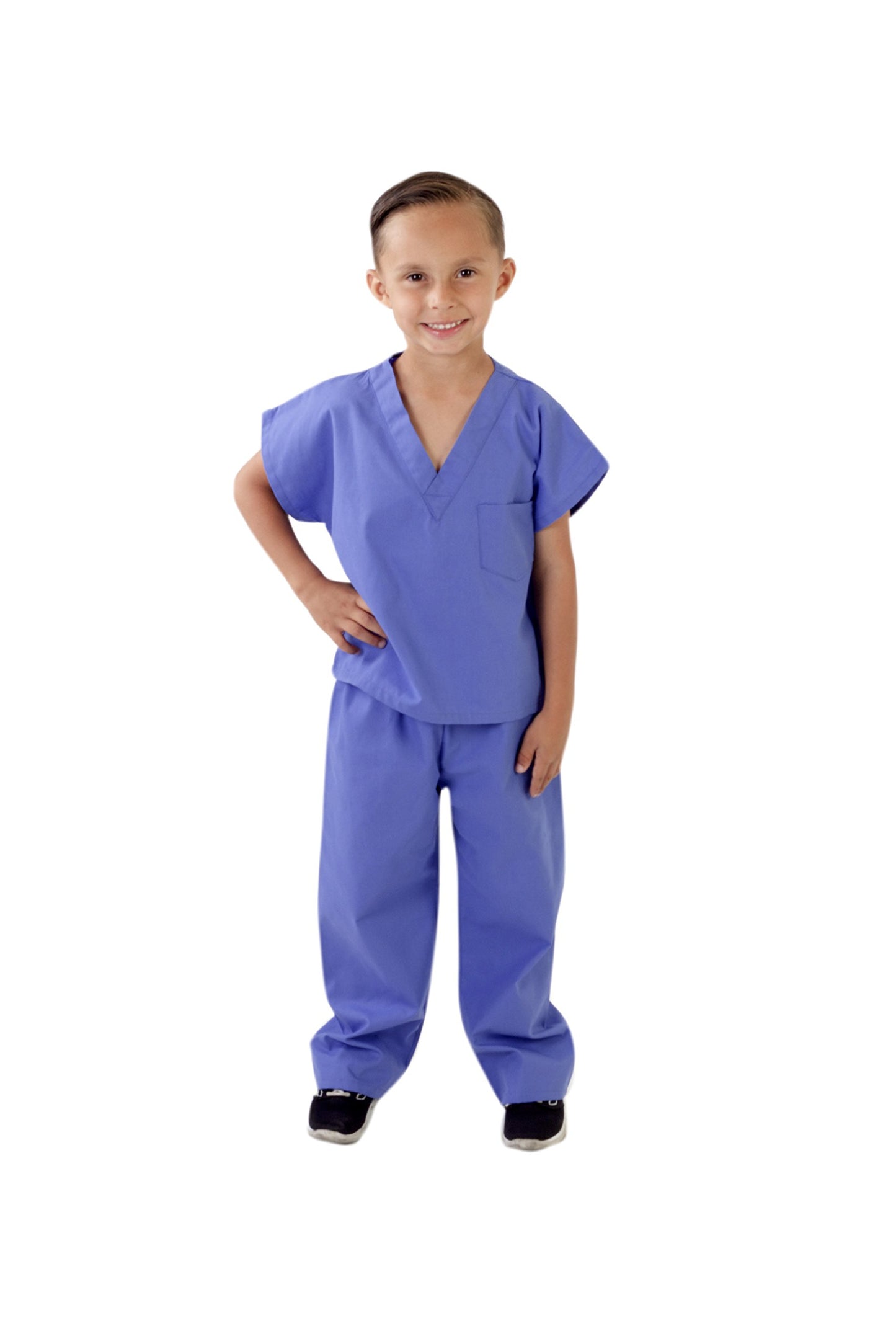 Natural Uniforms Childrens Scrub Set-Soft Touch-Role Play Costume Set (Ceil Blue, 12/14)