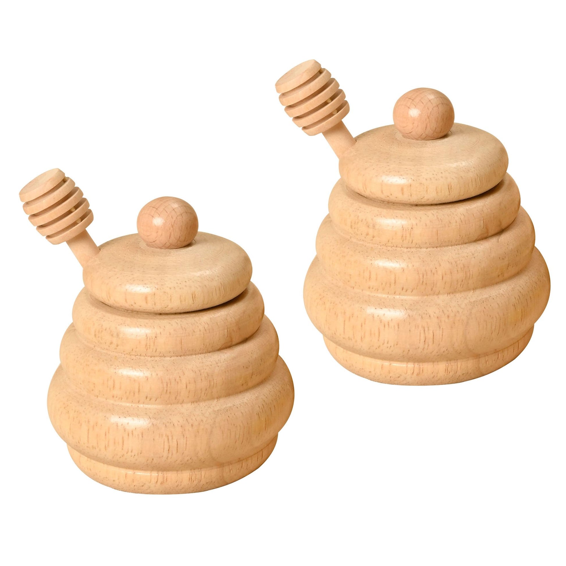 Mont Pleasant 2Pcs Wooden Beehive Toys With Lid And Honey Stick, Sorting Stacking Toys For Toddlers Montessori Wooden Toy For To