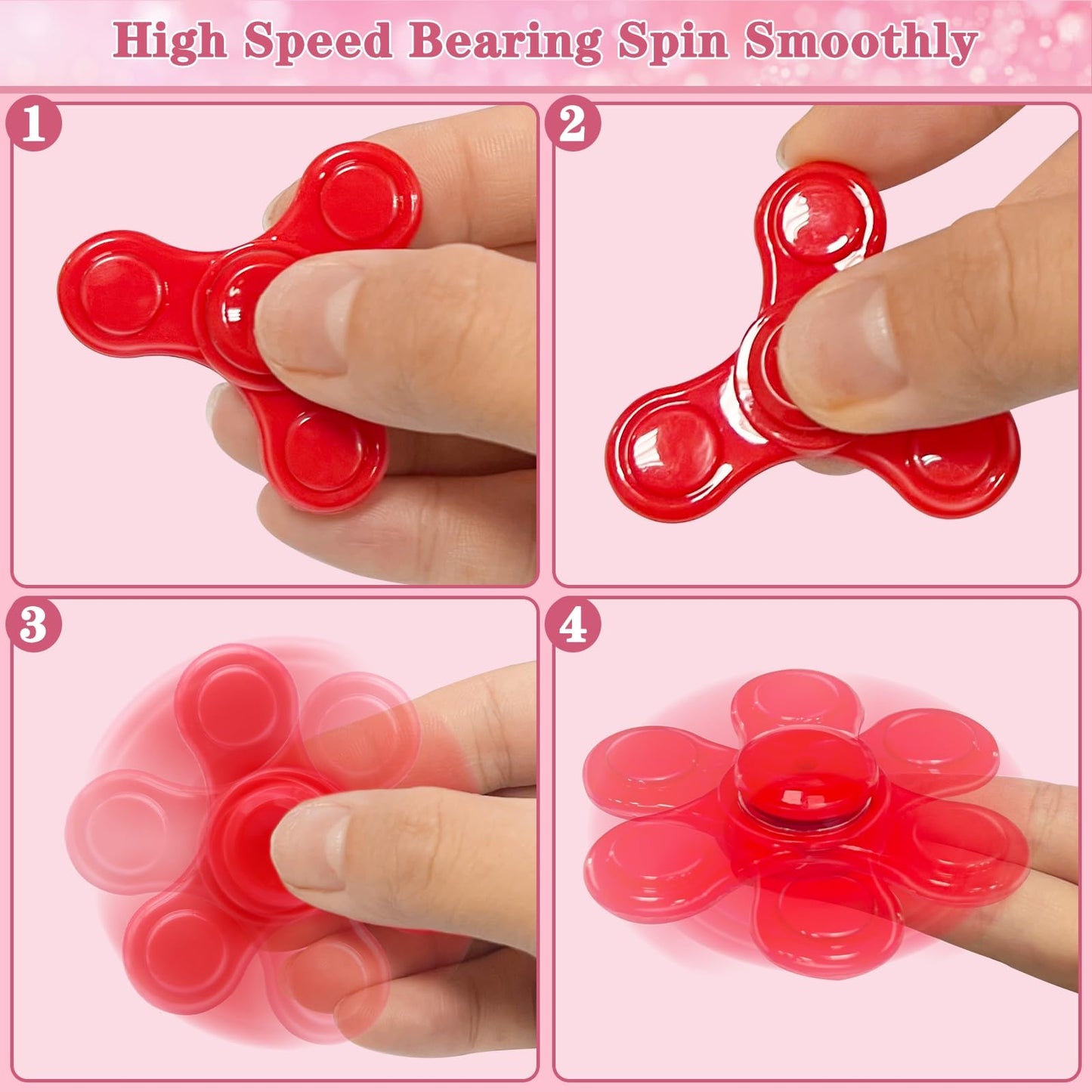 28 Pack Valentines Cards For Kids With Fidget Spinners, Stress Relief Spinners Toys For Valentine Gifts Boys Girls Finger Stress