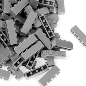 Unirolic Classic Building Bricks Set, 100 Piece 1X4 Basic Building Blocks Stem Creative Building Toys Compatible With All Major Brands(Light Gray)