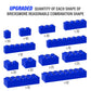 300 Piece Blue Bricks Bulk Assortment Pack, Blue Brick Accessories For Building With 12 Size, Compatible With Lego Parts And Pie