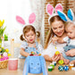 Xinblueco Plush Easter Bunny Basket Easter Buckets With Long Plush Ear Personalized Egg Hunting Easter Bags,Bunny Easter Tote Ba