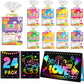 Scratch Art Party Favors for Kids: 24 Pack Rainbow Scratch Notebook Bulk Kids Craft School Supplies for Girls Boys 4-8 Years Old