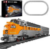 Mould King 12018 Train Building Block Kits  MOC EMD F7 Internal Combustion Locomotive Model Building Blocks Set  Gift for Age 14+/mature-themed (1541 Pieces  with Rail/Motor  APP Remote Control)