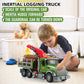 CSDCSD Logging Truck and 2-in-1 Tow Truck Playset with Lights & Sounds - Perfect for Boys Aged 3+, Includes Transport Trailers a