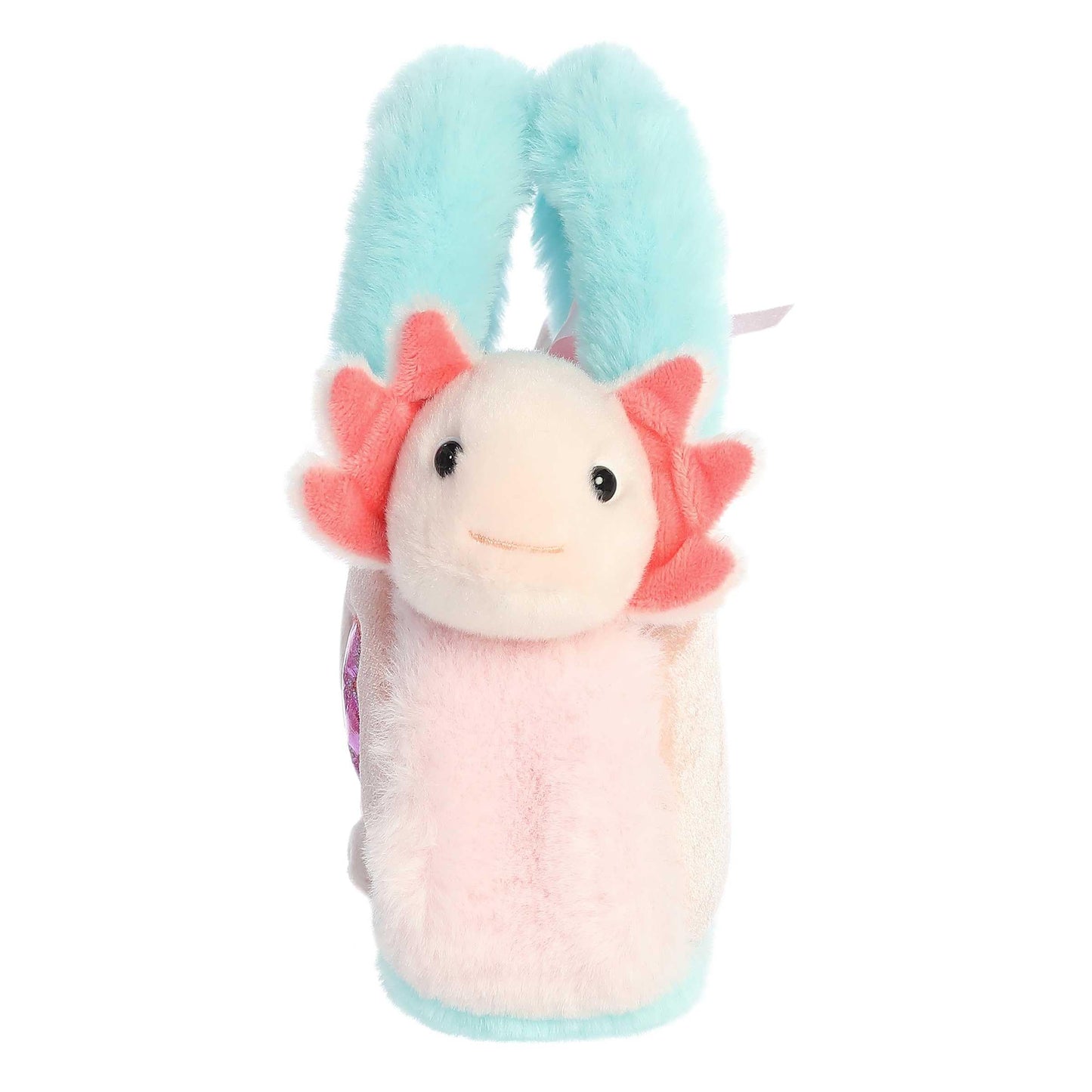 Aurora Fashionable Fancy Pals Peek-A-Boo Axolotl Stuffed Animal - On-The-go Companions - Stylish Accessories - Pink 7.5 Inches