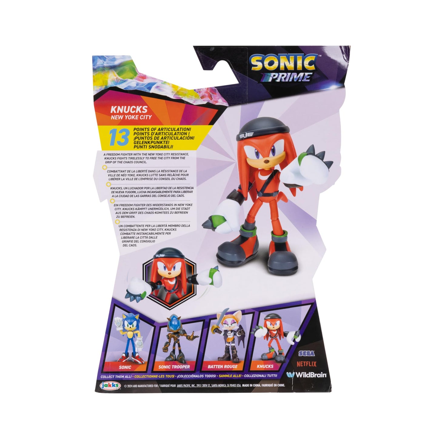 Sonic The Hedgehog Action Figure - 5-inch Knuckles, 13 Articulations, Red, Model 422334, Ages 3+ (Officially Licensed)