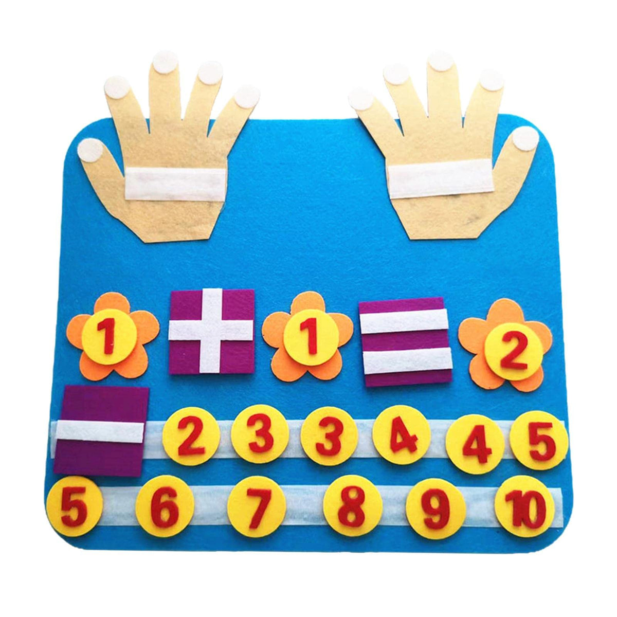 Calandis Montessori Felt Learning Toys Fine Motor Skill For Preschool Travel Kids Addition Blue | Toys For Baby
