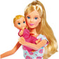 Simba Steffi Love Kindergarten Teacher Doll Set - Baby, Cot, Stroller, High Chair, Bathtub, Multi, Piccolo, Model 105736350