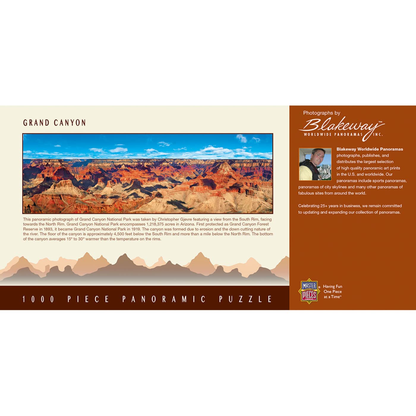 Masterpieces 1000 Piece Jigsaw Puzzle For Adults, Family, Or Kids - Grand Canyon Panoramic - 13'X39'