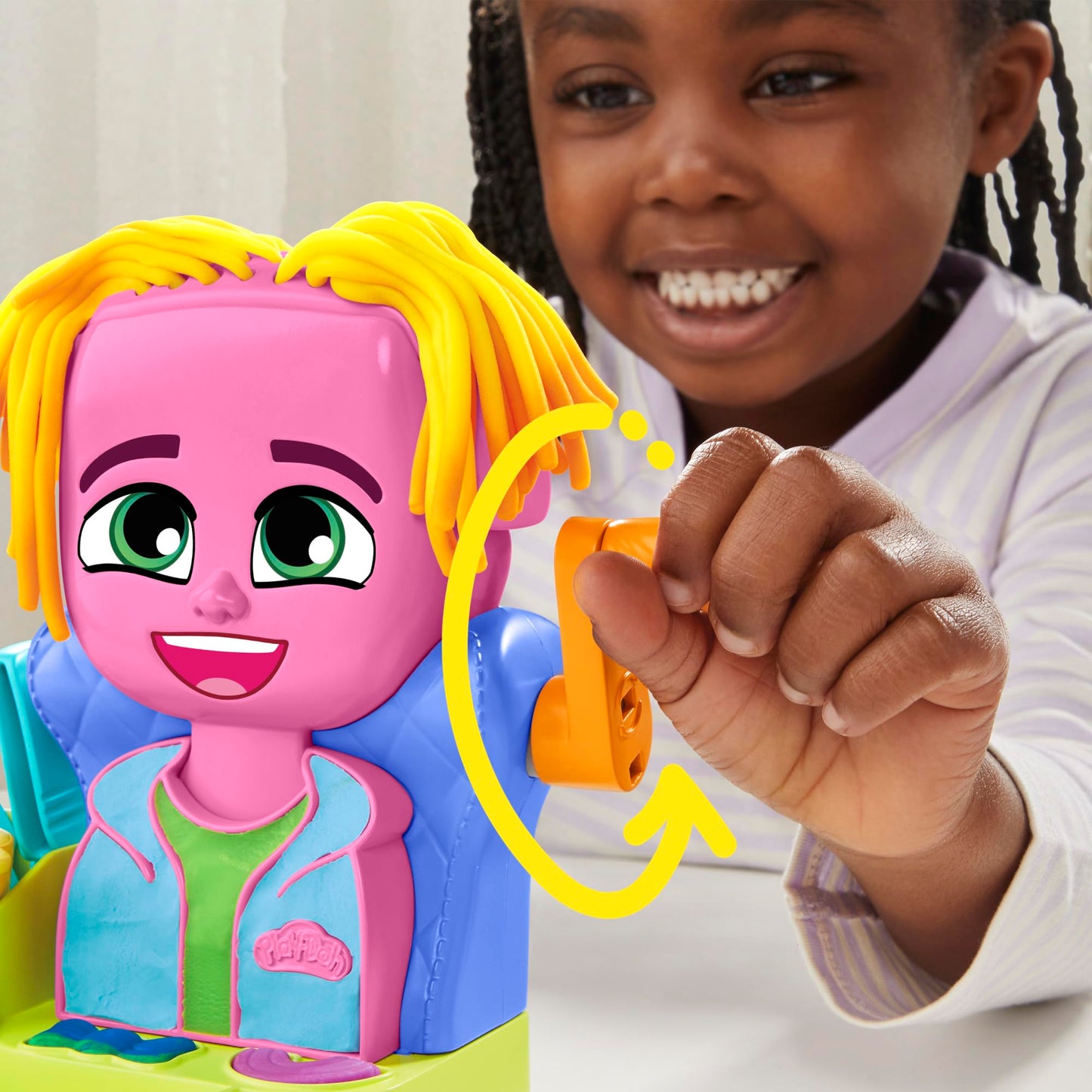 Play-Doh Hair Stylin' Salon Playset With 6 Cans, Pretend Play Toys For Girls And Boys Ages 3 And Up