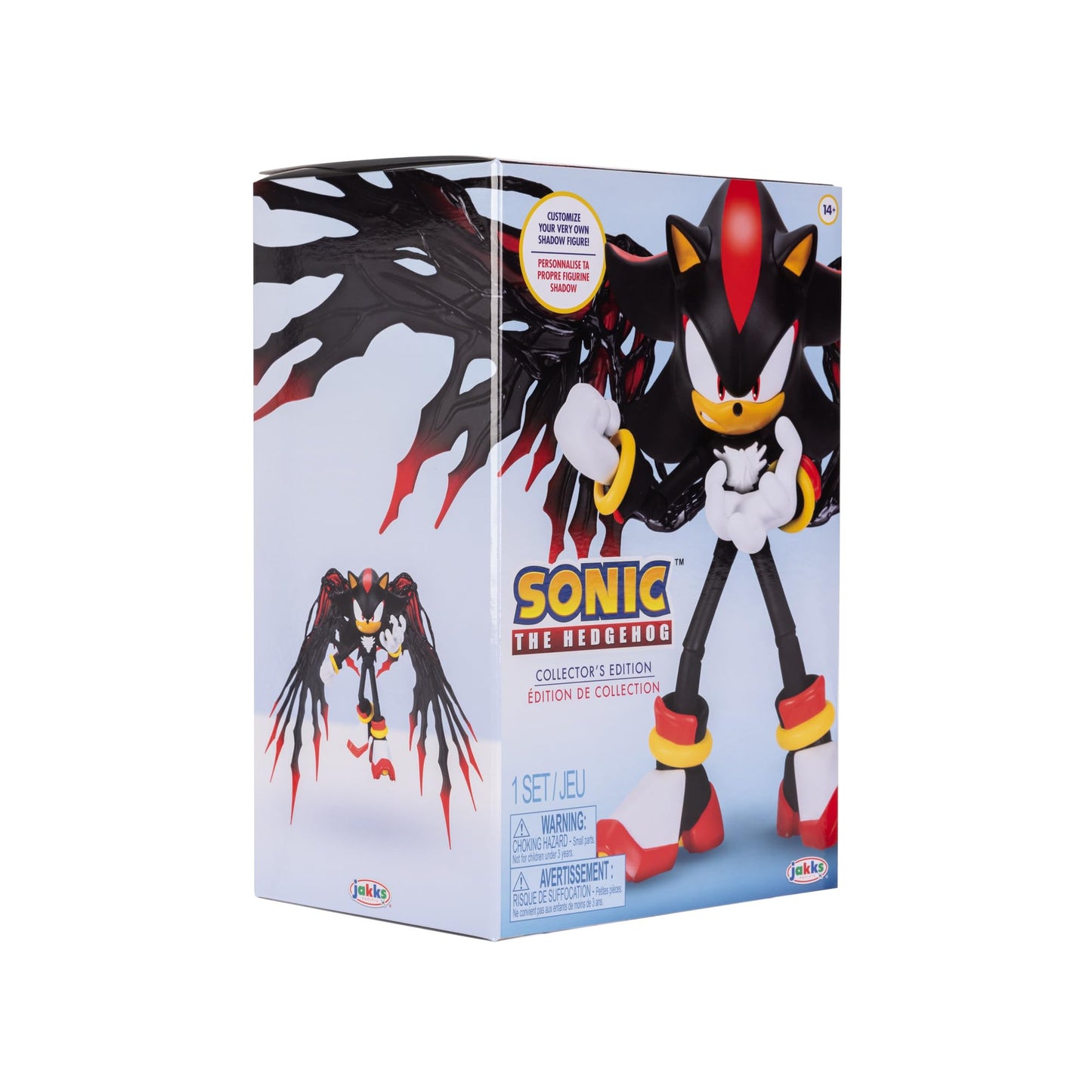 Sonic The Hedgehog Shadow Action Figure - 6-Inch Customizable Collector Edition - Plastic Material