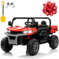 JOYRACER 24V 4WD Ride on Car, 2 Seater Dump Truck w/4X200W Motor, Gift Flower, 2.4G Remote Control, 4 Wheeler, Bluetooth Music, 