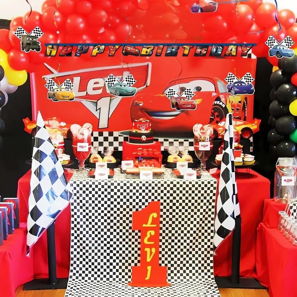 Unique Disney Cars 3 Birthday Jointed Banner - 6.2 Ft, 1 Pc