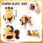 Hungdao 48 Pcs Horse Rubber Duck 2.36 Inch Bucking Bronco Ducks Pool Float Bath Decor Gift for Horse Racing Festival Boys and Gi