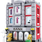 Brick Loot Bank Mini Brick City Set, Toy Building Blocks, Model Kit For Adults & Kids Age 6+, 100% Compatible With Lego & Major Brands, Play Bank Robbery And Other Games, Two Story Bank, 236 Pieces