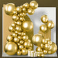 Partywoo Metallic Gold Balloons, 140 Pcs Gold Metallic Balloons Different Sizes Pack Of 18 Inch 12 Inch 10 Inch 5 Inch Gold Balloons For Balloon Garland Or Balloon Arch As Party Decorations, Gold-G101