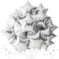 TONIFUL 30Pcs 18 Inch Large Silver Star Shape Foil Balloons Big Silver Stars Helium Mylar Ballons for Birthday Wedding Baby Show