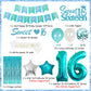 16Th Birthday Decorations For Girl Teal - Sweet 16Th Birthday Party Supplies Happy Birthday Banner Sweet 16Th Sash Cake Topper T