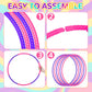 Halloscume 6 Pcs Exercise Hoop Detachable Fitness Rings Adjustable Plastic Toy Fitness Hoop Playground Toys Colored Circles For