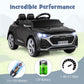 Costzon 12V Kids Ride On Car Licensed Audi Sq8, Remote Control Ride On Toy, Battery Powered Electric Vehicle With Spring Suspension, Music & 3 Speeds, Horn, Led Lights, Gift For Boys Girls 3+ (Black)