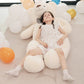 Poutmac 55 Inch Giant Teddy Bear Stuffed Animal White Big Plush Teddy Bear Valentine'S Gift For Girlfriend Soft Stuffed Bear Ani