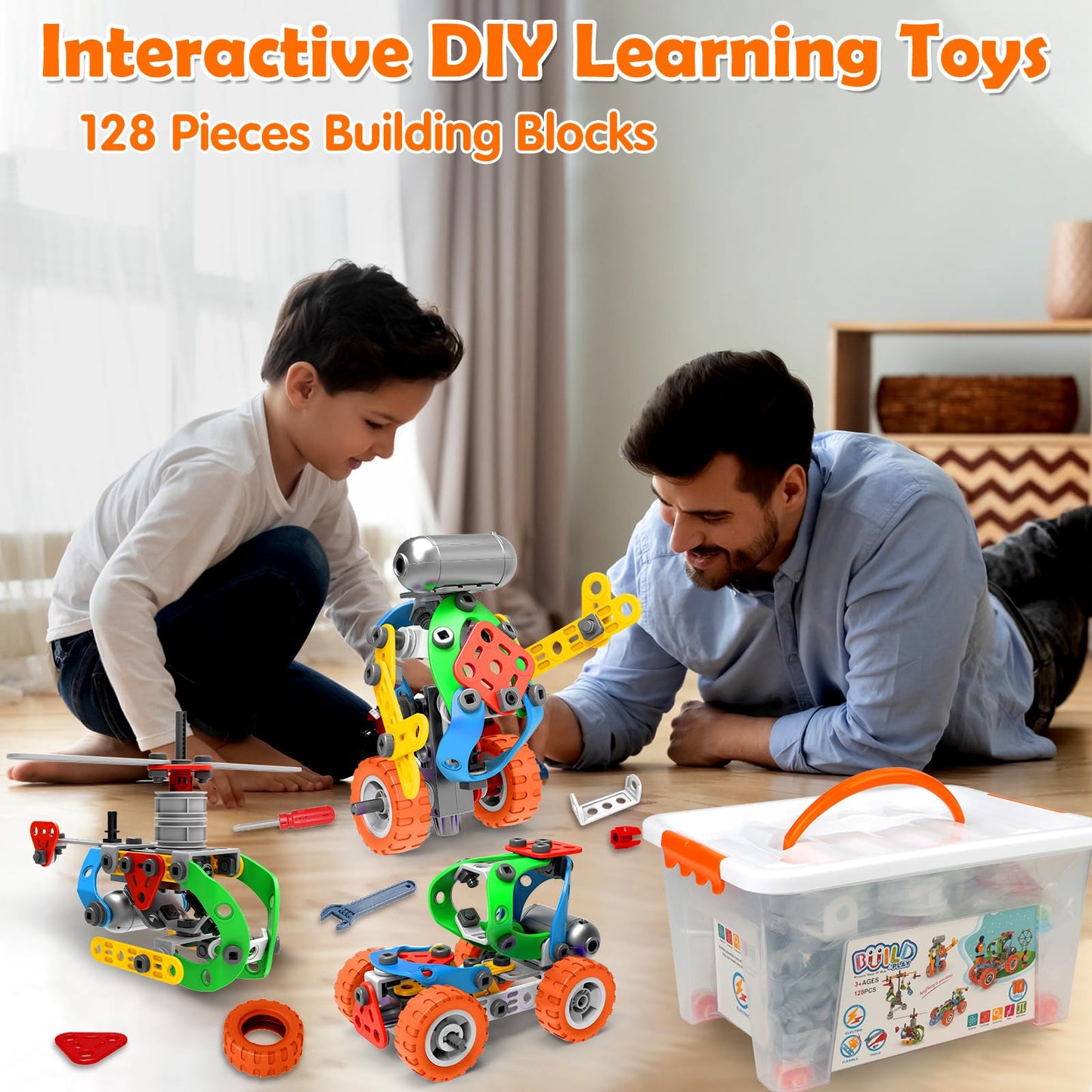 Stem Toys For Boys Kids Gift: 10 In 1 Electric Building Toys For 5 6 7 8 9 10 Year Old Birthday Gifts - Educational Construction