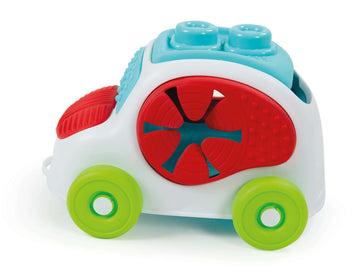 Clementoni- Soft Clemmy Sensory Car: Fun & Developmental Play For Babies & Toddlers, Stimulating Textures, Shapes & Stacking Blocks - Multicolored (6+ Months)